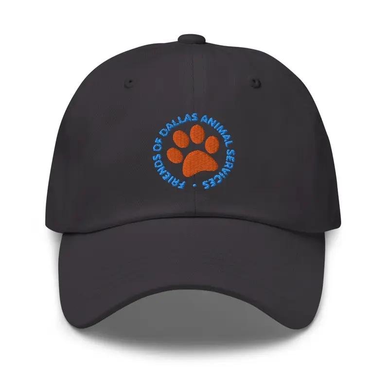 Grey Paw Print Dad Cap