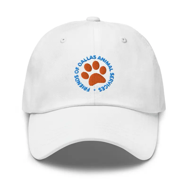 White Paw Print Dad Cap