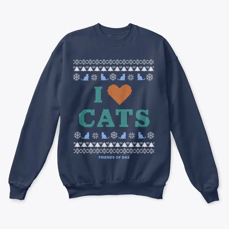 I Love Cats Ugly Sweatshirt